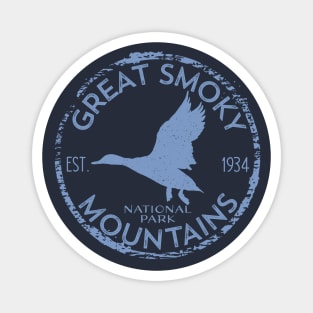 Great Smoky Mountains National Park Vintage Design Goose Magnet